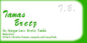 tamas bretz business card